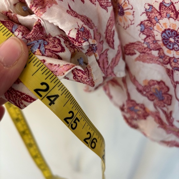 Pilcro Floral Button Down Long Sleeve Top‎ Size M - Picture 10 of 10